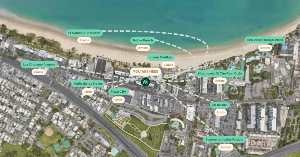Apartment Beachfront Isla Verde Beach Balcony View Pool San Juan